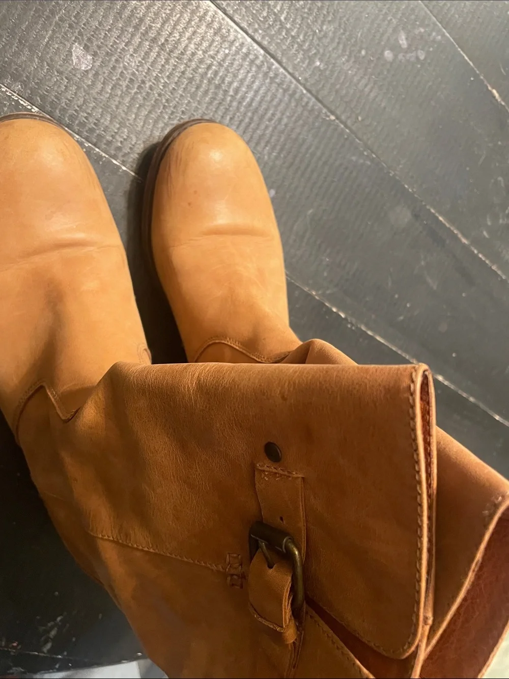 J.Crew Women’s Light Brown Mid-Calf Buckle Boots
